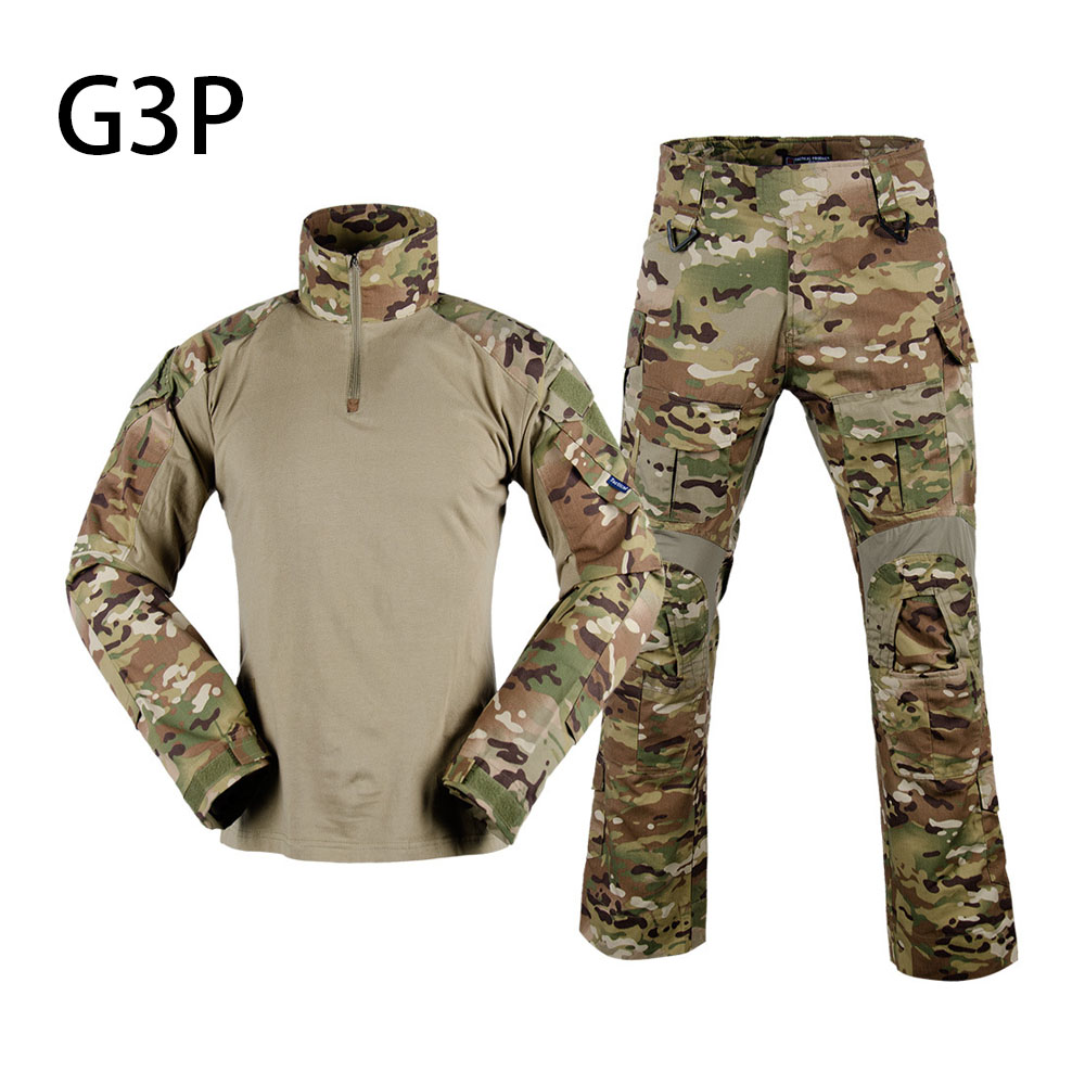 G3 Men&#39;s Tactical Set Frog Uniform Long Sleeve Shirt For Outdoor Uniform Shirt Frogman Set Tactical Pant 