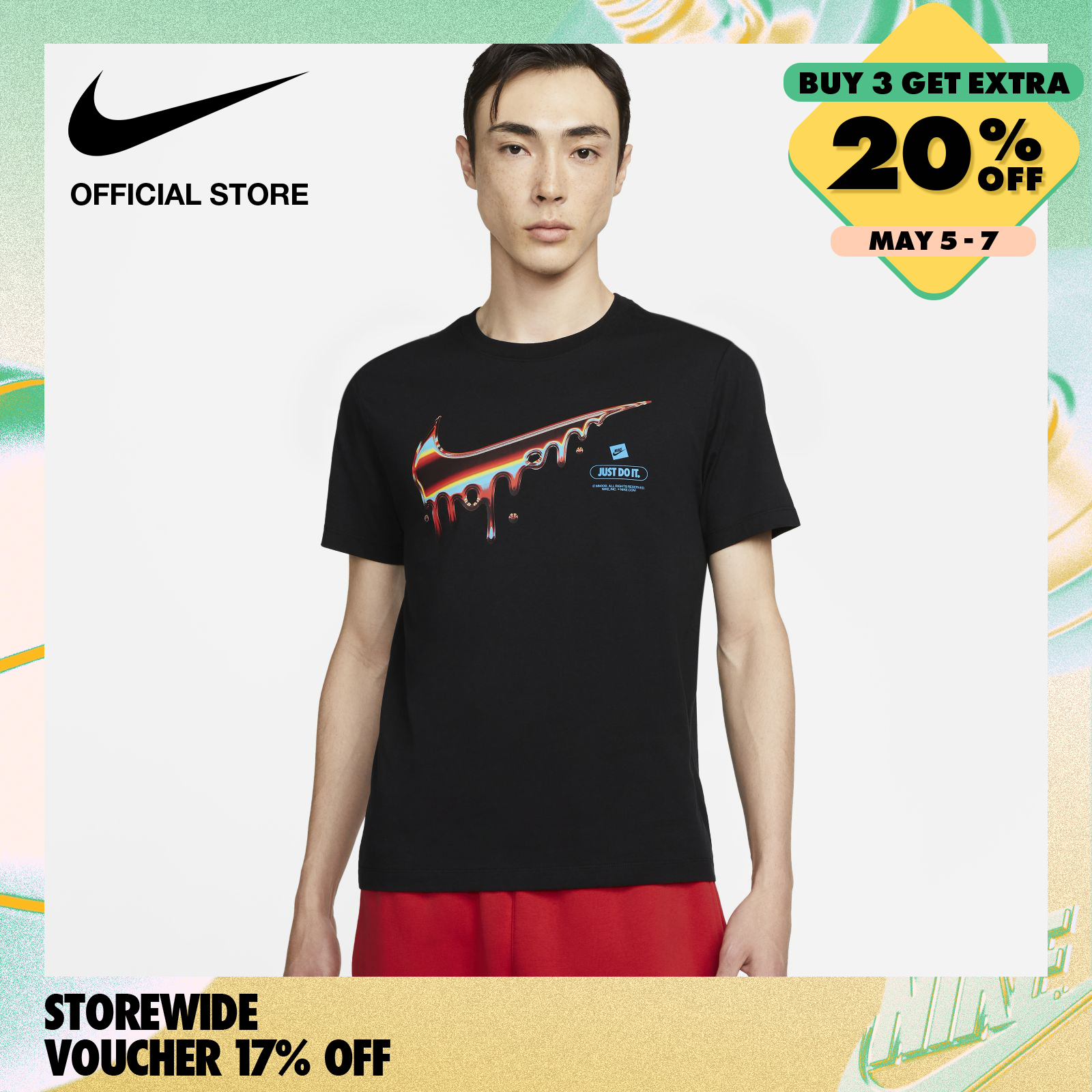 Nike Men's Sportswear Heatwave T-Shirt - Black