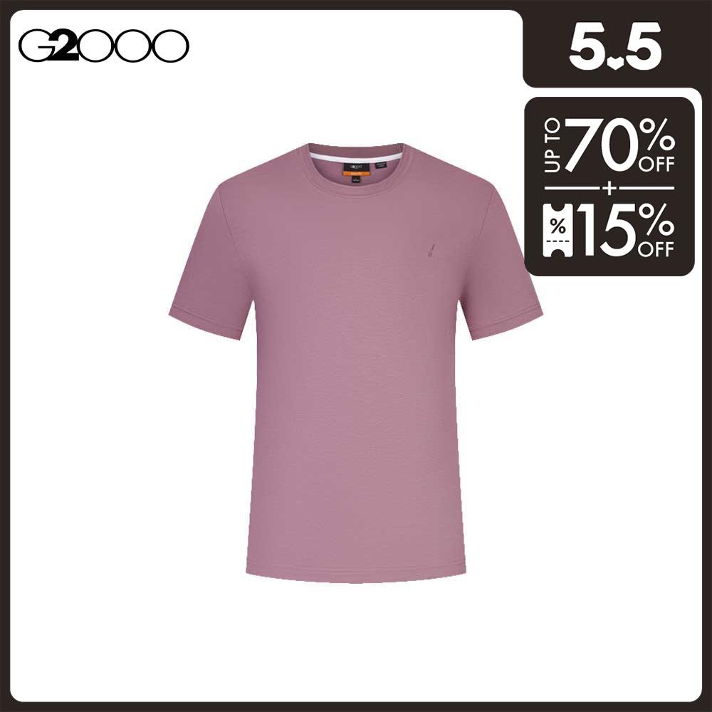 G2000 Men Round Neck Mercerized Cotton Jersey Tee With Logo