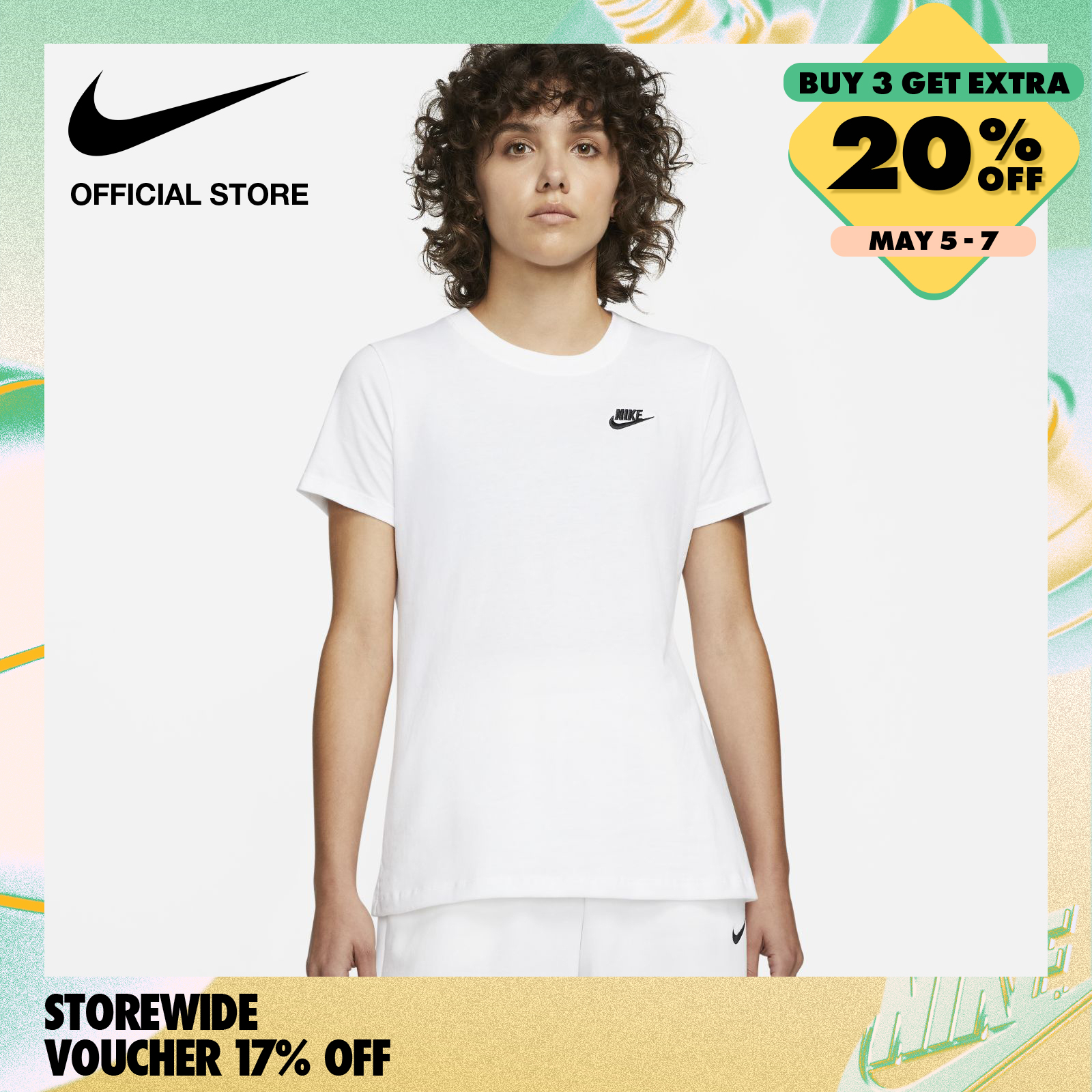 Nike Women's Club Sportswear T-Shirt - White